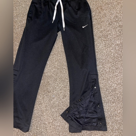Nike Kids Black Joggers with White Drawstring - Picture 2 of 5